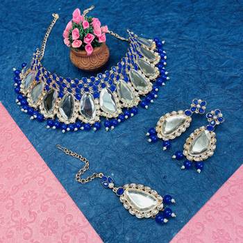 Premium heavy designer function wear necklace set 1