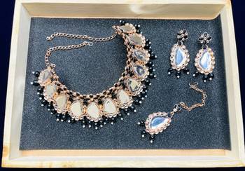 Premium heavy designer function wear necklace set 1