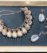 Premium heavy designer function wear necklace set