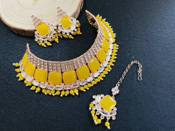 Premium heavy designer function wear necklace set 1