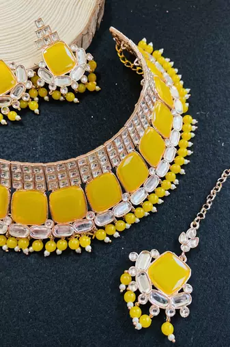 Premium heavy designer function wear necklace set
