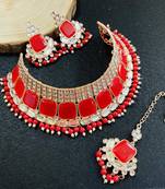 Premium heavy designer function wear necklace set