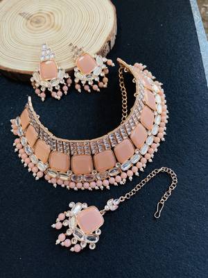 Premium heavy designer function wear necklace set 1
