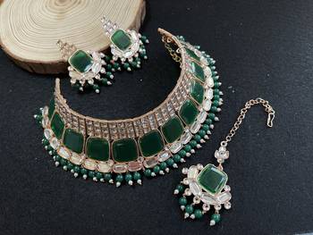 Premium heavy designer function wear necklace set 1
