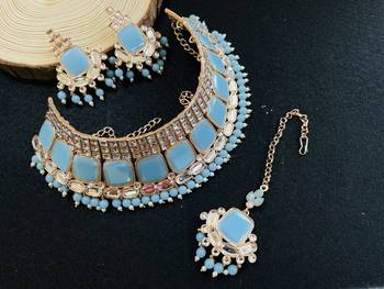 Premium heavy designer function wear necklace set 1