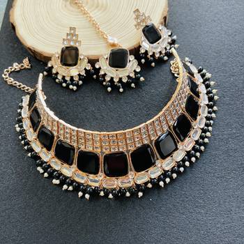 Premium heavy designer function wear necklace set 1
