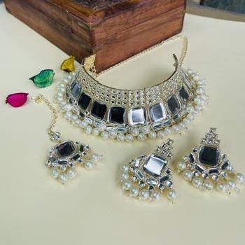 Premium heavy designer function wear necklace set 1
