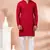Premium red designer festival wear traditional kurta pyjama set