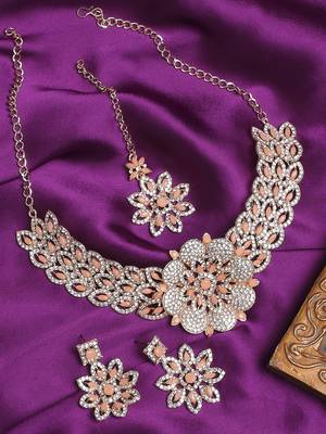 Premium heavy designer function wear necklace set 1
