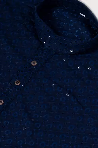Premium navy blue designer festival wear traditional only kurta