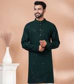 Premium green designer festival wear traditional only kurta