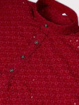 Premium red designer festival wear traditional only kurta 3