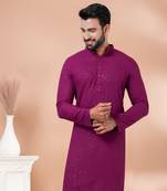 Premium magenta designer festival wear traditional only kurta