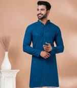 Premium teal designer festival wear traditional only kurta