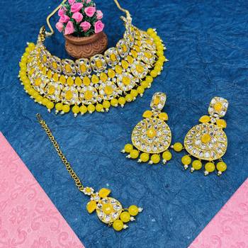 Premium heavy designer function wear necklace set 1