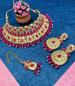 Premium heavy designer function wear necklace set