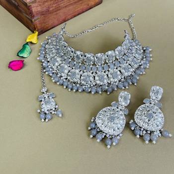Premium heavy designer function wear necklace set 1