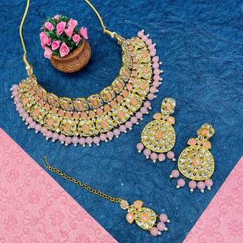 Premium heavy designer function wear necklace set 1