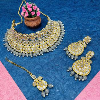 Premium heavy designer function wear necklace set 1