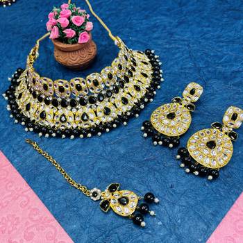 Premium heavy designer function wear necklace set 1