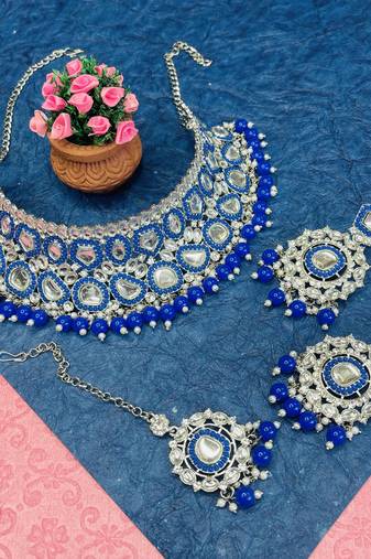 Premium heavy designer function wear necklace set