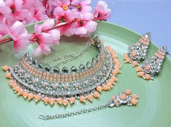Premium heavy designer function wear necklace set 1