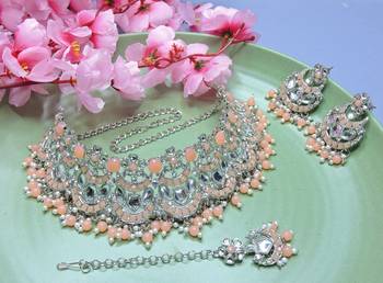 Premium heavy designer function wear necklace set 1