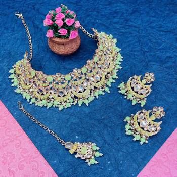 Premium heavy designer function wear necklace set 1