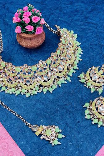 Premium heavy designer function wear necklace set