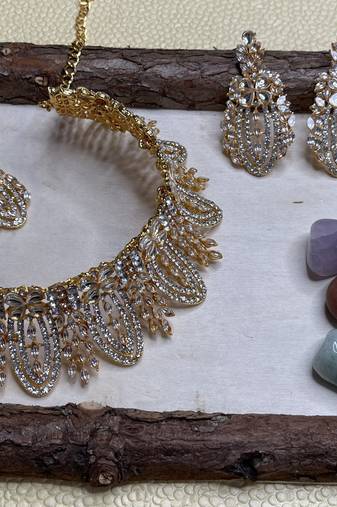 Premium heavy designer function wear necklace set