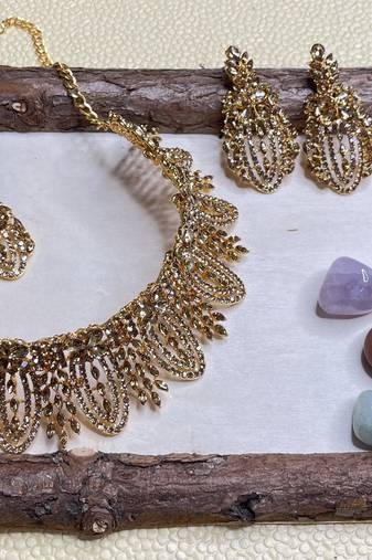 Premium heavy designer function wear necklace set