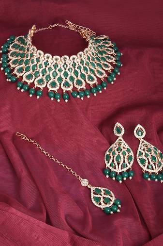 Premium heavy designer function wear necklace set