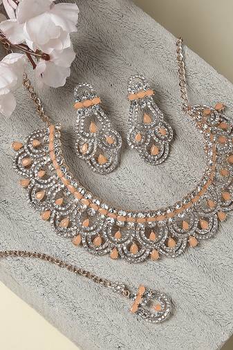 Premium heavy designer function wear necklace set