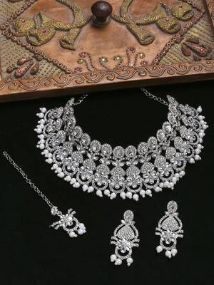 Premium heavy designer function wear necklace set 1