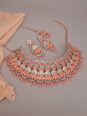 Premium heavy designer function wear necklace set 1