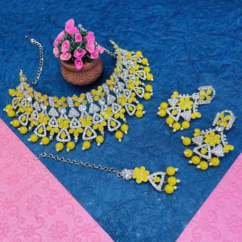 Premium heavy designer function wear necklace set 1