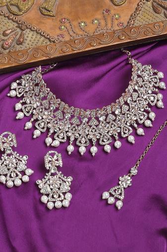 Premium heavy designer function wear necklace set