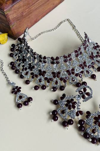 Premium heavy designer function wear necklace set