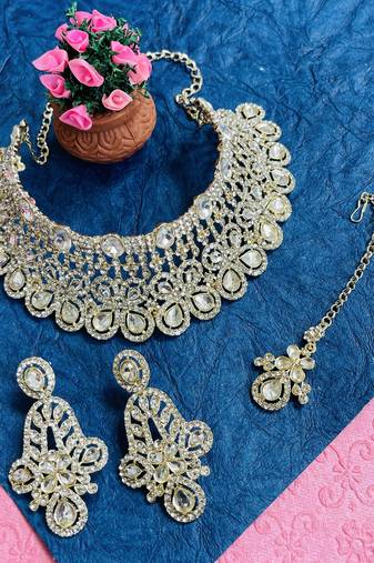 Premium heavy designer function wear necklace set