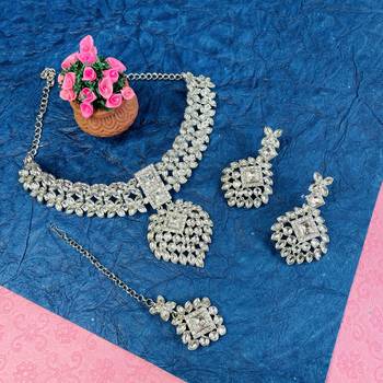 Premium heavy designer function wear necklace set 1