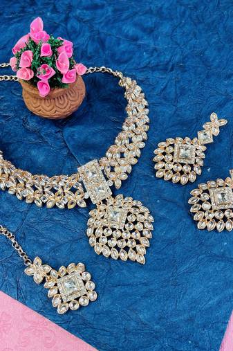 Premium heavy designer function wear necklace set