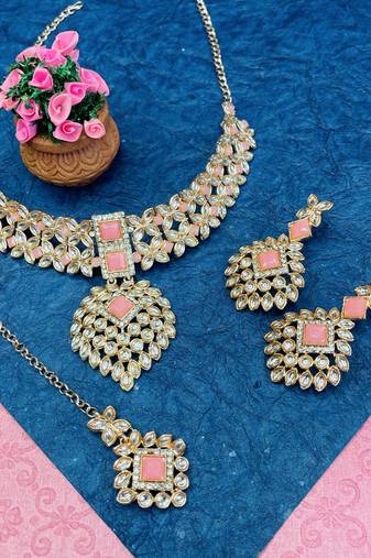 Premium heavy designer function wear necklace set