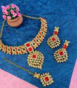 Premium heavy designer function wear necklace set