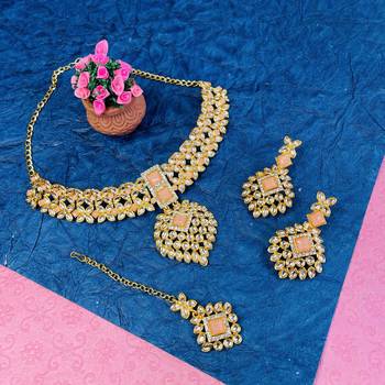 Premium heavy designer function wear necklace set 1