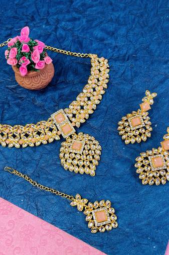 Premium heavy designer function wear necklace set