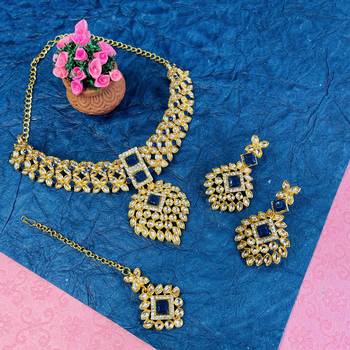 Premium heavy designer function wear necklace set 1