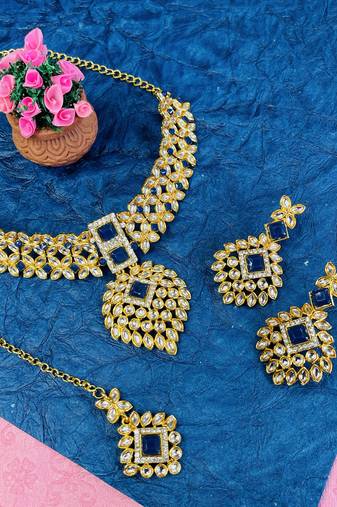 Premium heavy designer function wear necklace set