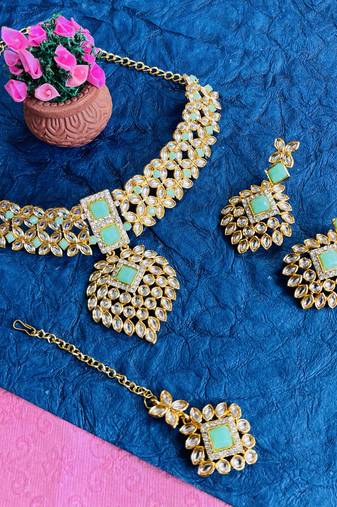 Premium heavy designer function wear necklace set