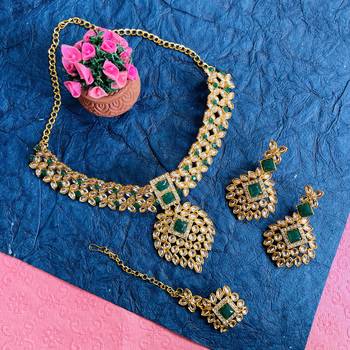 Premium heavy designer function wear necklace set 1