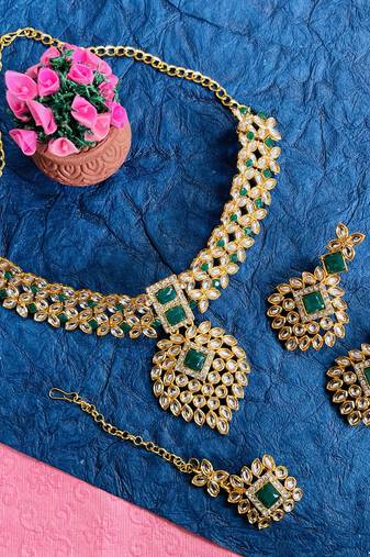 Premium heavy designer function wear necklace set